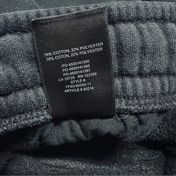 Tna Cozy AF Cargo Pockets Straight Leg Sweatpants Elastic Waistband Black - Picture 7 of 12